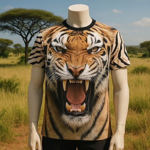 Men’s Tiger Tee large funny - Picture 1 of 8